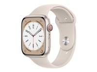 Apple Watch Series 8 (GPS  Cellular) 45 mm Sølv Fløde Smart ur