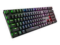 Sharkoon PureWriter RGB Red Tastatur Mekanisk RGB/16,8 millioner farver Kabling Tysk