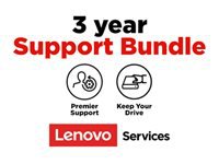 Lenovo Onsite + Keep Your Drive + Premier Support - Extended service agreement - parts and labor - 3 years - on-site - response time: NBD - for (1-year pick-up & return): ThinkBook 13s G2 ITL; 14 G2 ARE; 14 G2 ITL; 15; 15 G2 ARE; 15 G2 ITL; ThinkPad C13 Yoga G1; E14 Gen 2; E15 Gen 2; L14 Gen 1; L15 Gen 1; P1 (3rd Gen); P14s Gen 1; P15 Gen 1; P15s Gen 1; P15v Gen 1; P17 Gen 1; T14s Gen 1; T15g Gen 1; T15p Gen 1; X1 Carbon Gen 8