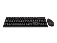 V7 CKU200UK - keyboard and mouse set - UK - black