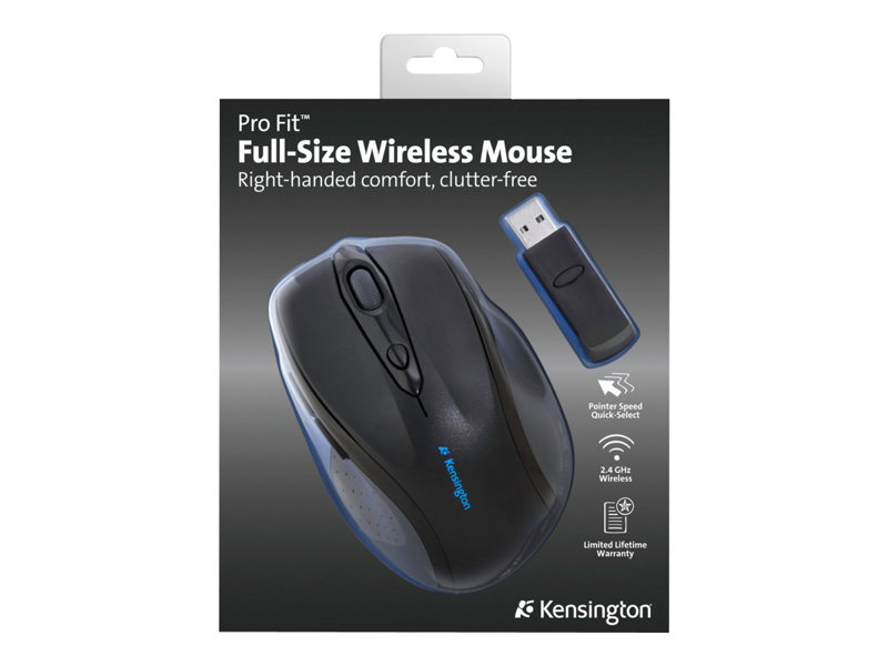 Kensington Pro Fit FullSize souris 2.4 GHz noir (K72370EU)