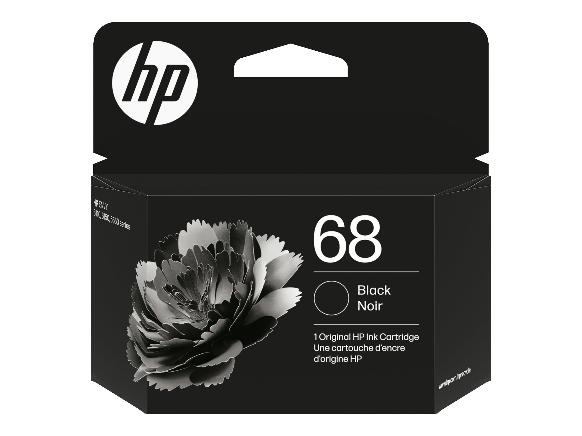 HP 68 black original ink Package view Front 80043