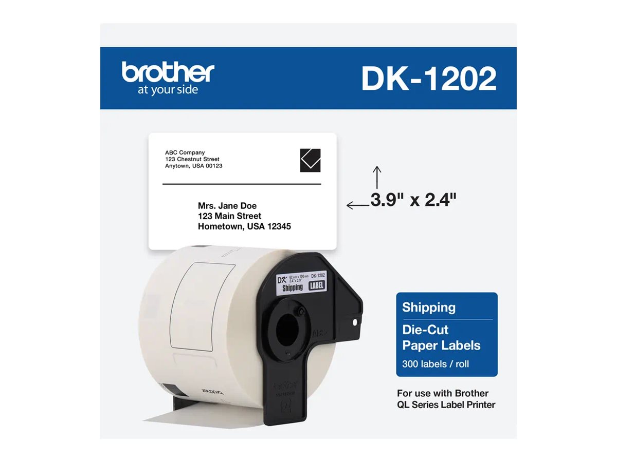 Brother Paper Labels - 300 labels - DK-1202