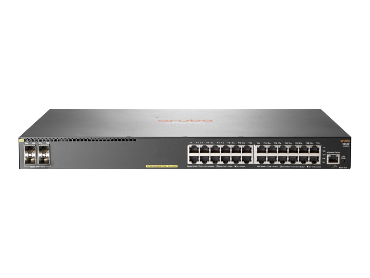 HPE Aruba 2930F 24G PoE+ 4SFP+ T Swch 