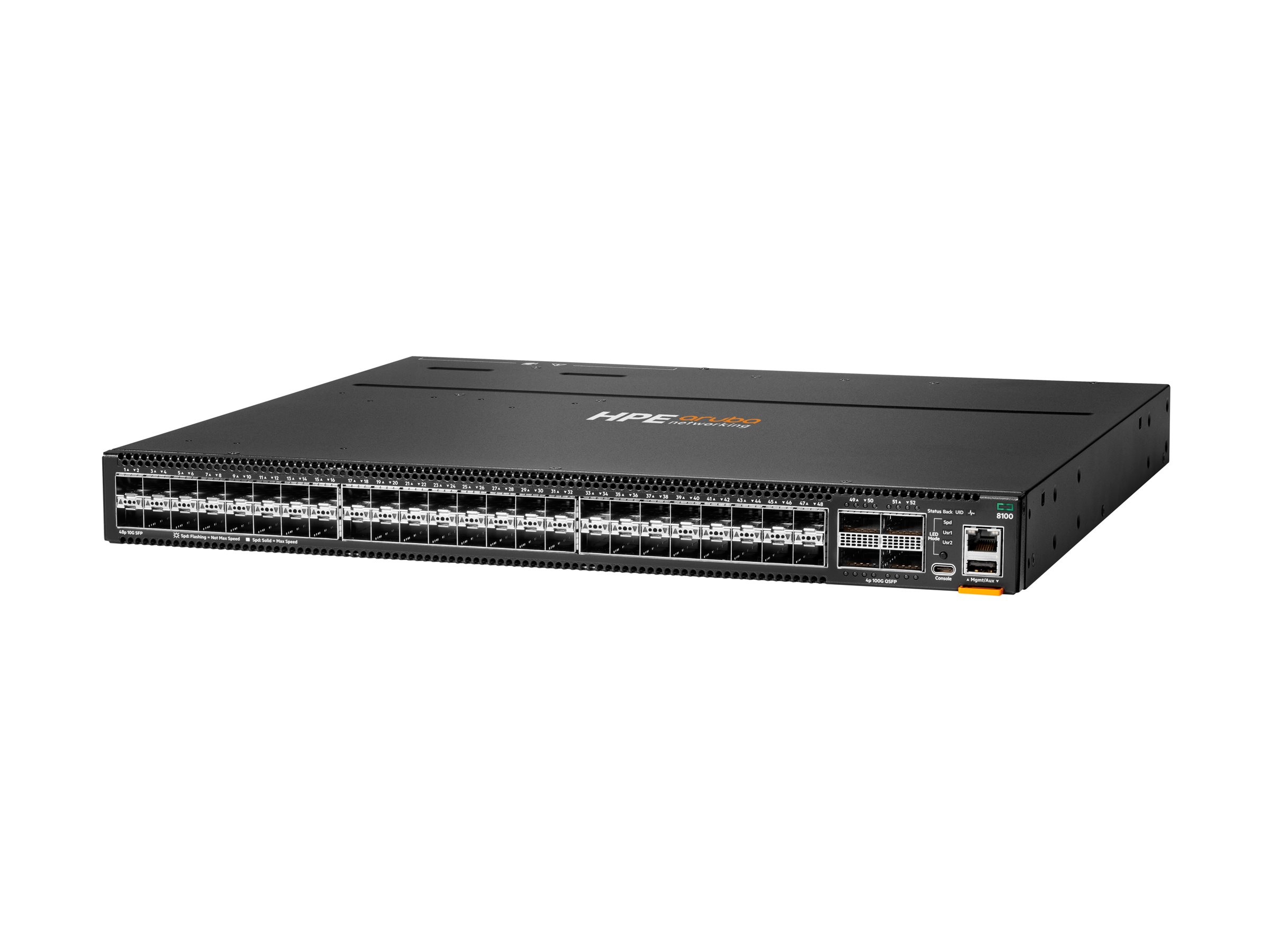 HPE Aruba Networking CX 8100 48p SFP+ 25G 4p QSFP28 100G