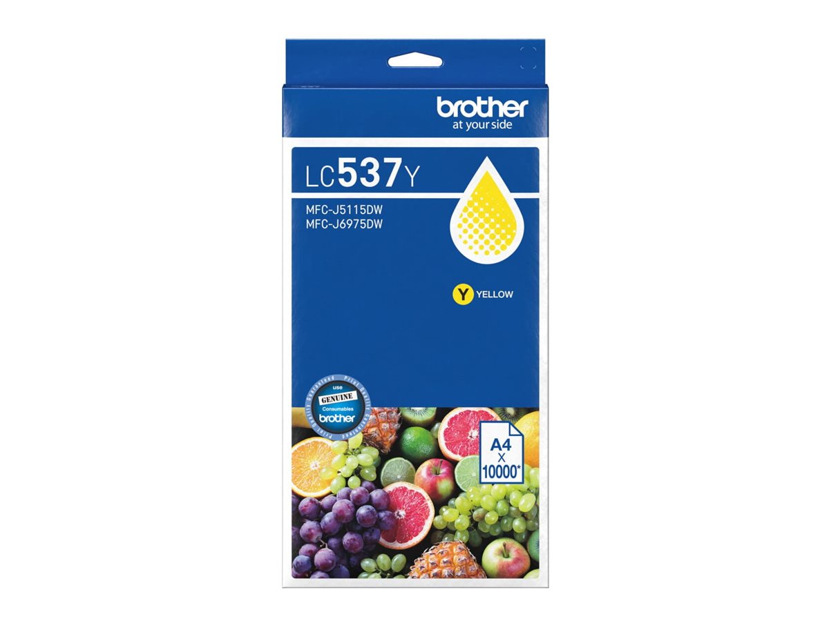 Brother LC537Y Ultra High Yield yellow original ink Package view Front 80520