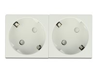Delock Easy 45 Grounded Power Socket 2-way with a 45° arrangement 45 x 45 mm