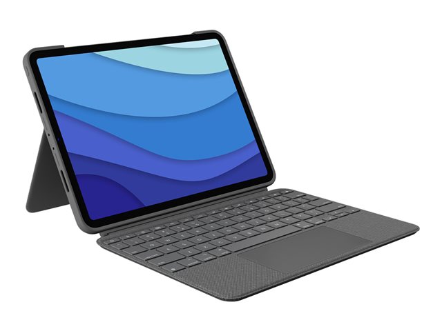Logitech Combo Touch Keyboard And Folio Case With Trackpad Qwerty Uk Oxford Grey Input Device