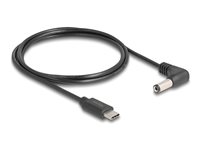 DeLOCK 24 pin USB-C (male) - Strøm DC jackstik 5,5 mm (ID: 2,1 mm) (male) Sort 1.5m Strømkabel
