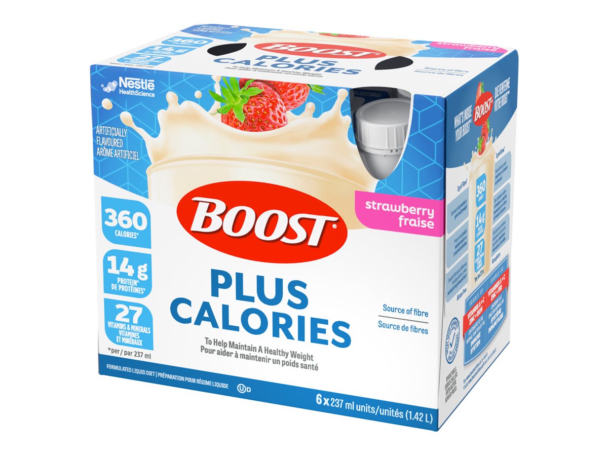 BOOST Plus Calories Protein Drink - Strawberry - 6 x 237ml