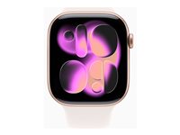 Apple Watch Series 11 (GPS) - rose gold aluminium - smart watch with sport band - light blush - 64 GB