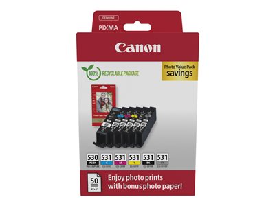 PGI-530/CLI-531 PGBK/C/M/Y/BK/GY Photo Value Pack 