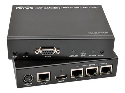 Tripp Lite HDBaseT HDMI Over Cat5e Cat6 Cat6a Extender Kit w/ Ethernet, Serial and IR Control 100m 328ft