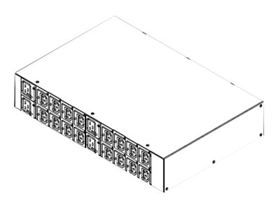 BLUE 1PH 208V AC 30A 20 OUTLETS OUTLETMETEREDSWITCHED HORIZONTALPDU
