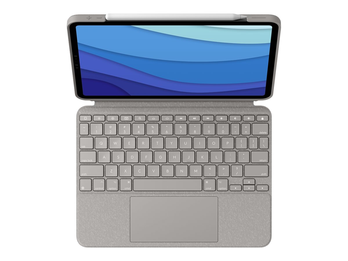 Logitech Combo Touch - klávesnice a pouzdro - s trackpad - QWERTZ - švýcarská - písek (sand) Vstupní zařízení – foto 3