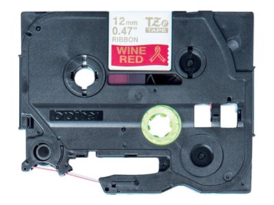 Ruban TZER tissus Or sur Bordeaux 12mm (4m)