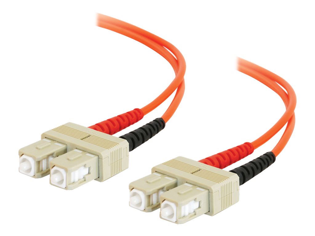 C2G SC-SC 62.5/125 OM1 Duplex Multimode Fiber Optic Cable (Plenum-Rated) - patch cable - 30 m - orange