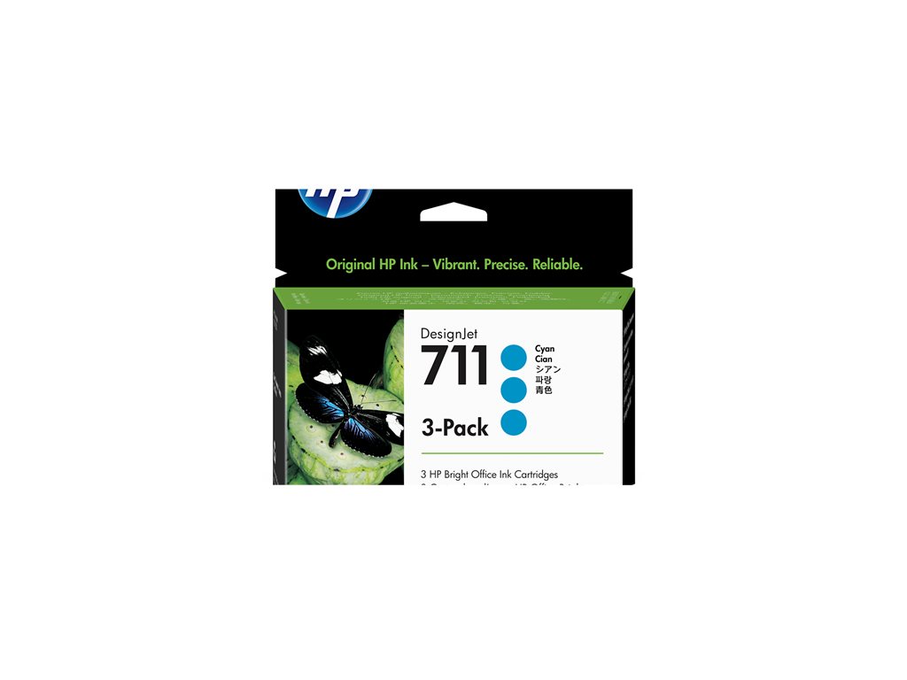 HP 3x 711 ink Cyan DJ T120 520