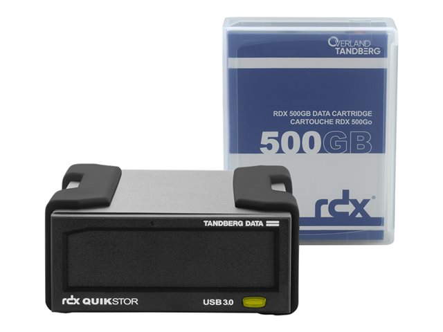 Tandberg RDX 0,5 TB USB3+ KIT extern black