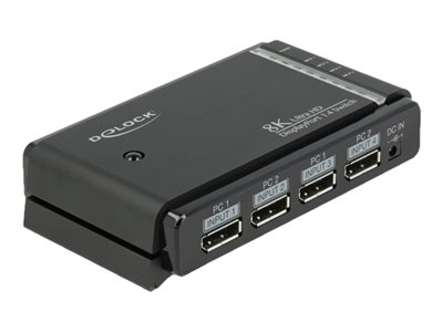 DELOCK DisplayPort 1.4 Switch 2x2 DP in > 1x2 DP out 8K