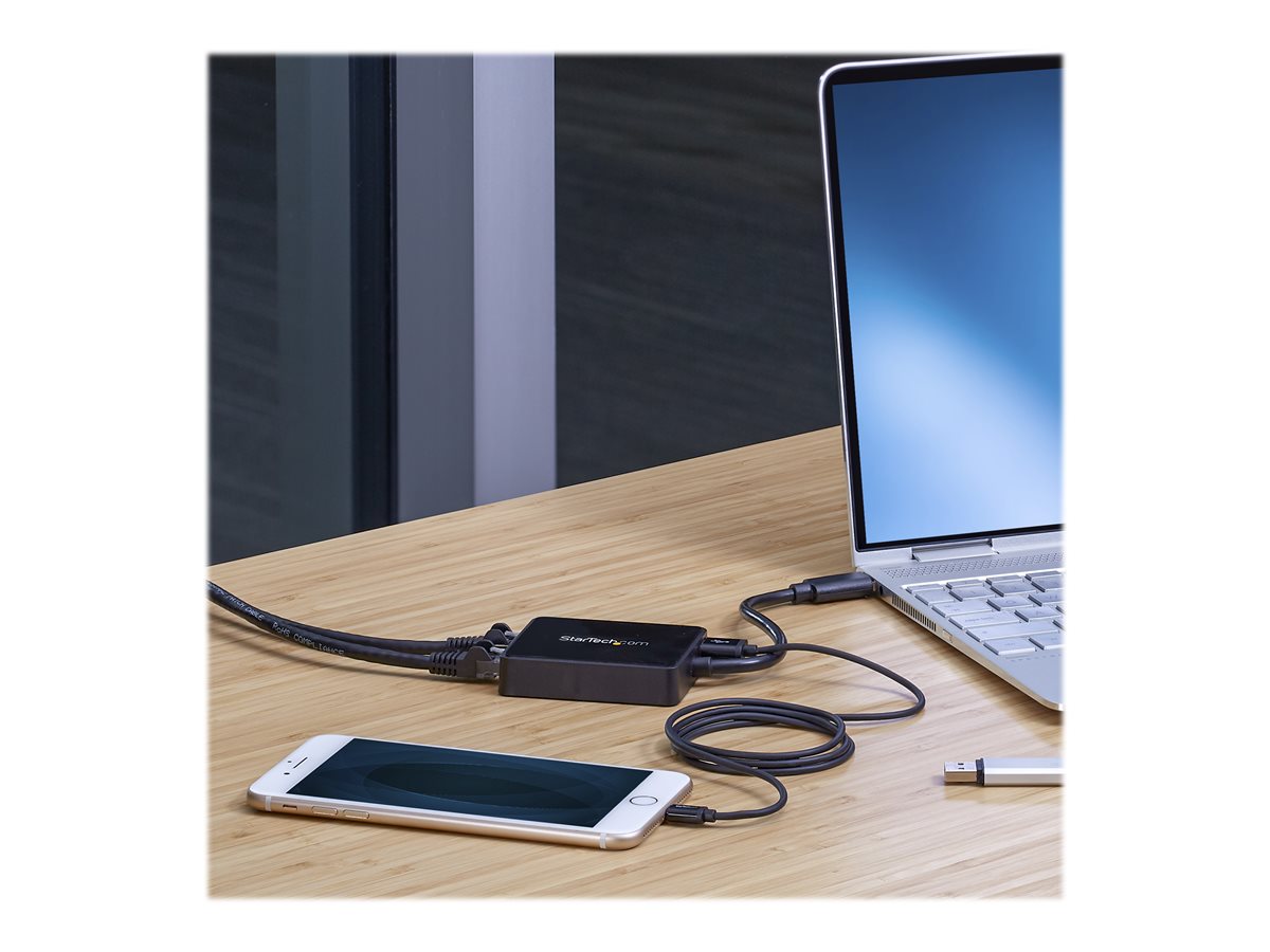 StarTech.com USB 3.0 to Dual Port Gigabit Ethernet Adapter w/ USB Port - 10/100/100 - USB Gigabit LAN Network NIC Adapter (USB32000SPT) - síťový adaptér - USB 3.0 - 2 porty – foto 10