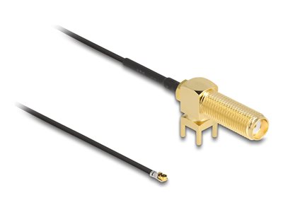 DELOCK Antennenkabel SMA 90° PCB Buchse zum Einbau zu I-PEX