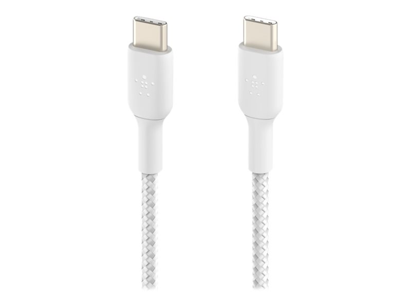 BELKIN Câble tressé USB-C USB-C 1m blanc