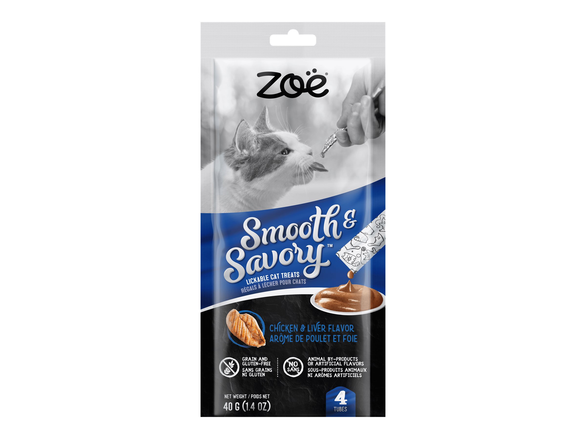 Zoe Lickable Cat Treats - Chicken and Liver - 40g