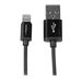 Startech 15cm (6in) Short Black Apple® 8-pin Lightning Connector to USB Cable for iPhone / iPod / iPad