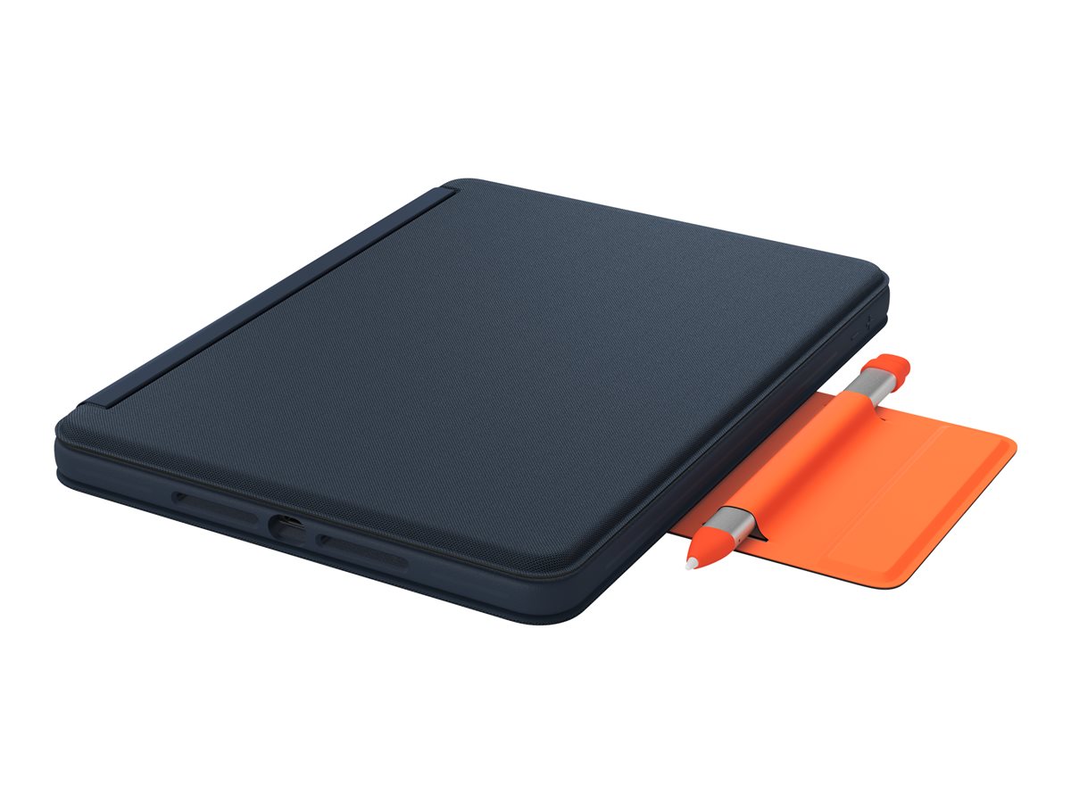 Logitech Rugged Combo 3 Touch for Education - klávesnice a pouzdro - s trackpad - QWERTZ - švýcarská - classic blue Vstupní zařízení – foto 3