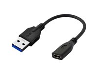 MicroConnect USB 3.0 USB-C adapter 20cm Sort