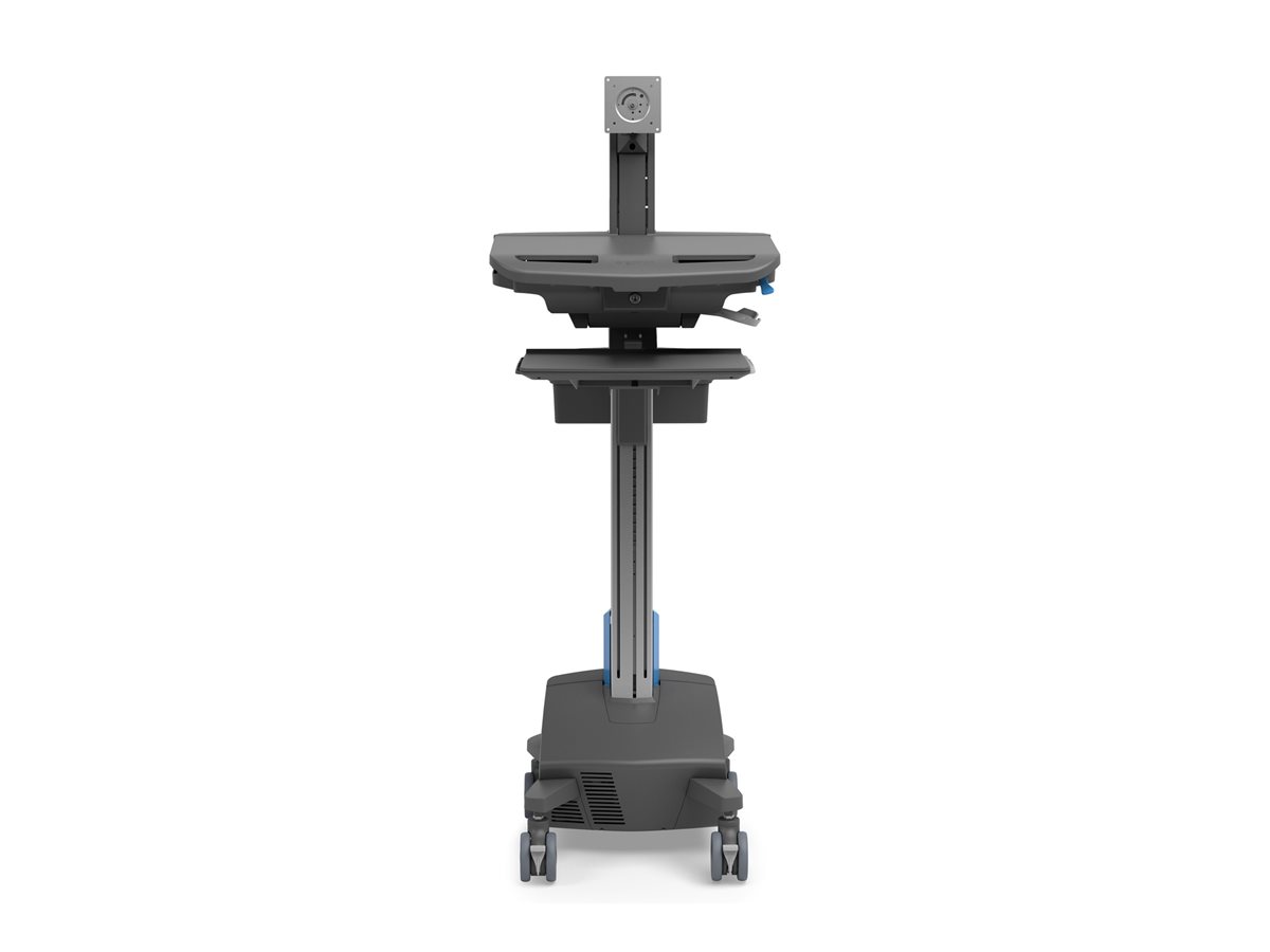 Ergotron StyleView vozík - otevřená architektura - pro LCD displej / klávesnice / myš / CPU / notebook / skener čárových kódů - s otočným LCD, napájení LiFe, EU - tmavě šedá - kompatibilní s TAA – foto 3