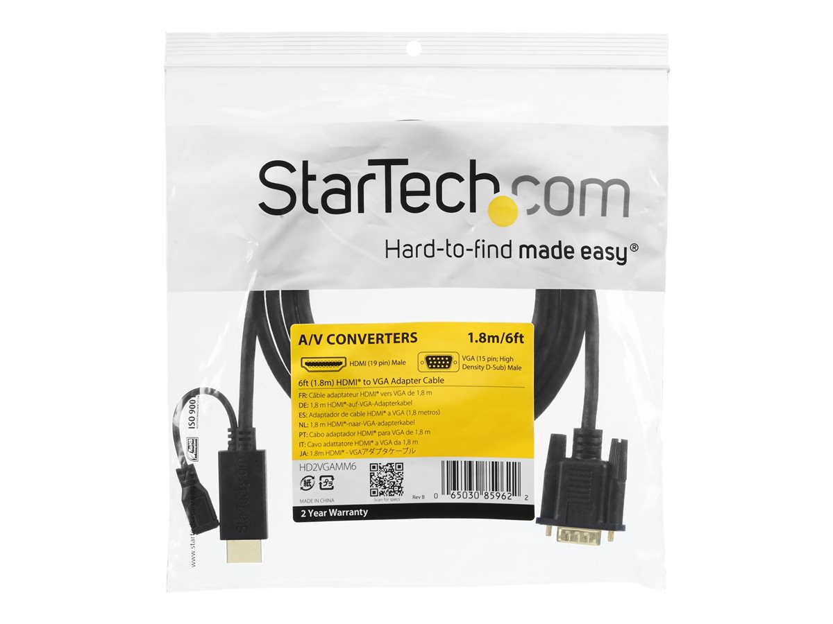 STARTECH 6ft HDMI to VGA active converter cable – foto 2