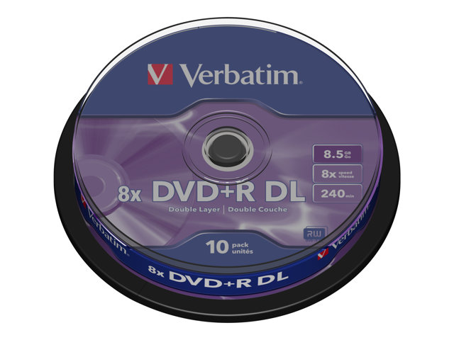 Image of Verbatim - DVD+R DL x 10 - 8.5 GB - storage media