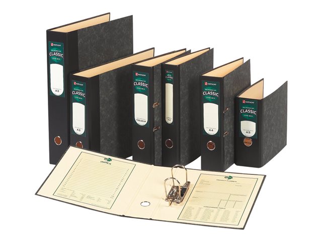 Rexel Classic Lever Arch File For A4 Black Green Pack Of 10