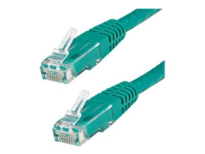 StarTech.com 20ft CAT6 Ethernet Cable, 10 Gigabit Molded RJ45 650MHz 100W PoE Patch Cord, CAT 6 10GbE UTP Network Cable with Strain Relief, Green, Fluke Tested/Wiring is UL Certified/TIA