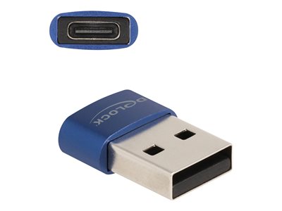 DELOCK USB2.0 ADA USB Typ-A Stecker zu USB Type-C BU blau