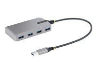StarTech.com 4-Port USB Hub, USB 3.0 5Gbps, Bus Powered, USB-A to 4x USB-A Hub with Optional Auxiliary Power Input, Portable Desktop/Laptop USB Hub with 1ft (30cm) Attached Cable - USB Expansion Hub (5G4AB-USB-A-HUB)