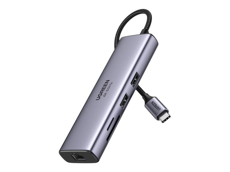 Ugreen docking station USB-C HDMI Product shot Left-angle 79450