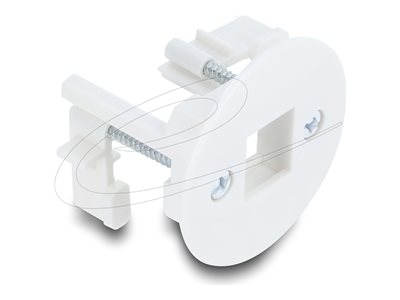 DELOCK Keystone Modulträger zur Wand-/Tischmontage weiß