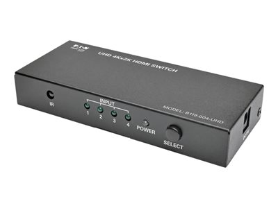 Tripp Lite 4-Port HDMI Switch for Video & Audio 4K x 2K UHD 60 Hz w Remote