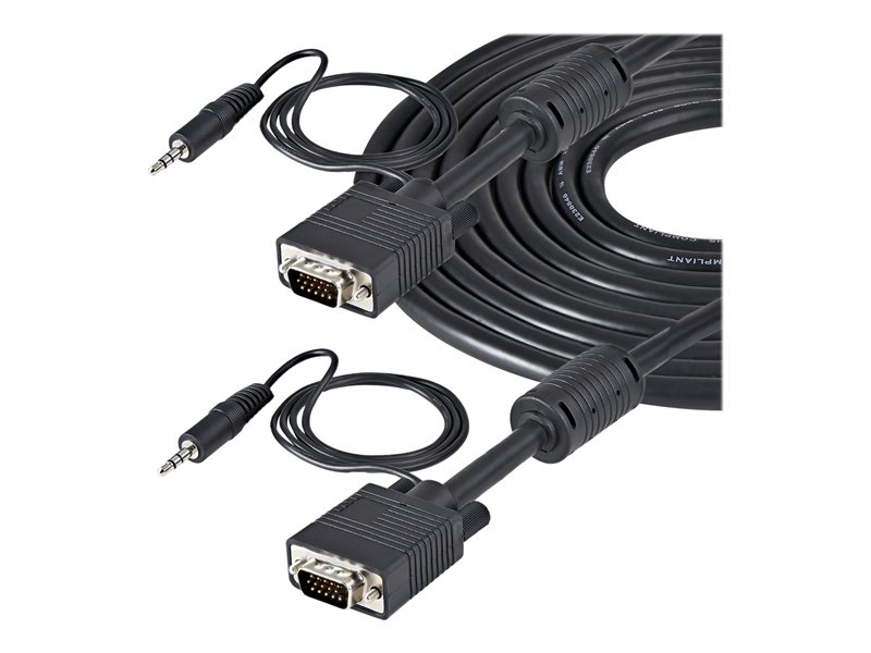 StarTech .com Câble vidéo coaxial pour écran VGA haute résolution 5 m avec audio HD15 M/M