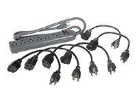 C2G 6-Outlet Surge Suppressor with (6) 1ft Outlet Saver Power Extension Cords