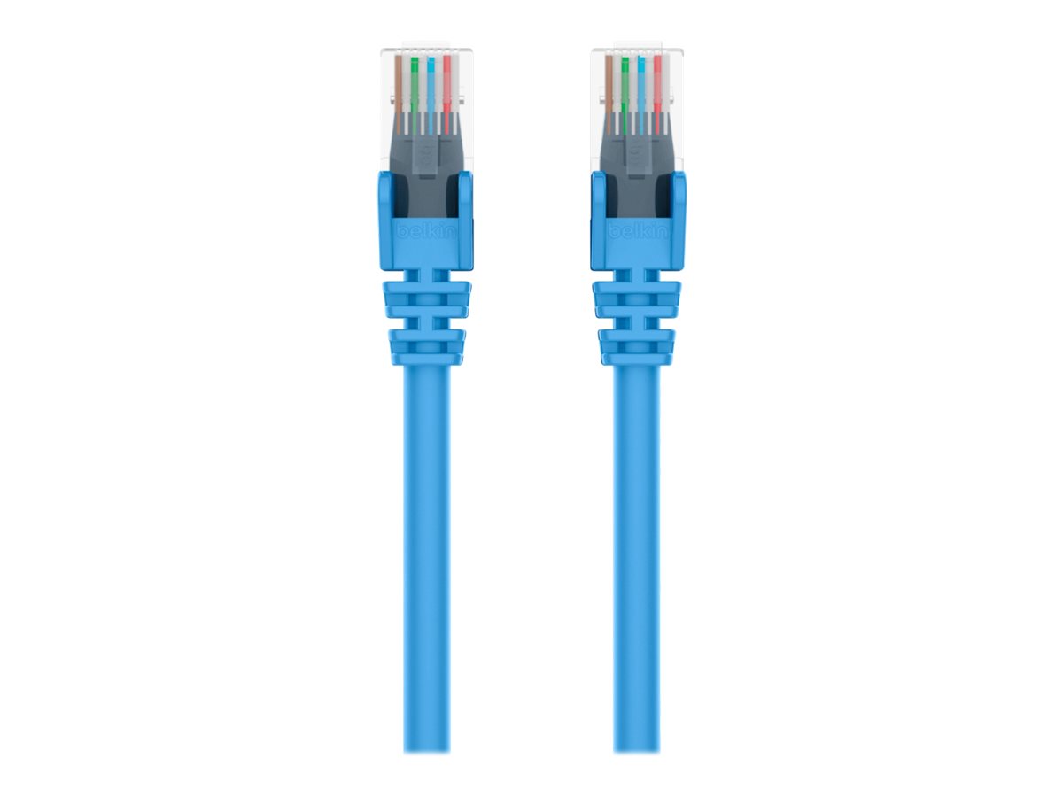 Belkin 7ft CAT5e Ethernet Patch Cable Snagless, RJ45, M/M, Blue
