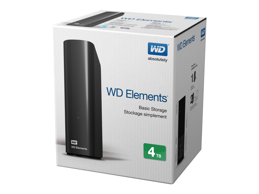 WD Elements Desktop 4TB Ext. 3.5'' USB3.0, Black