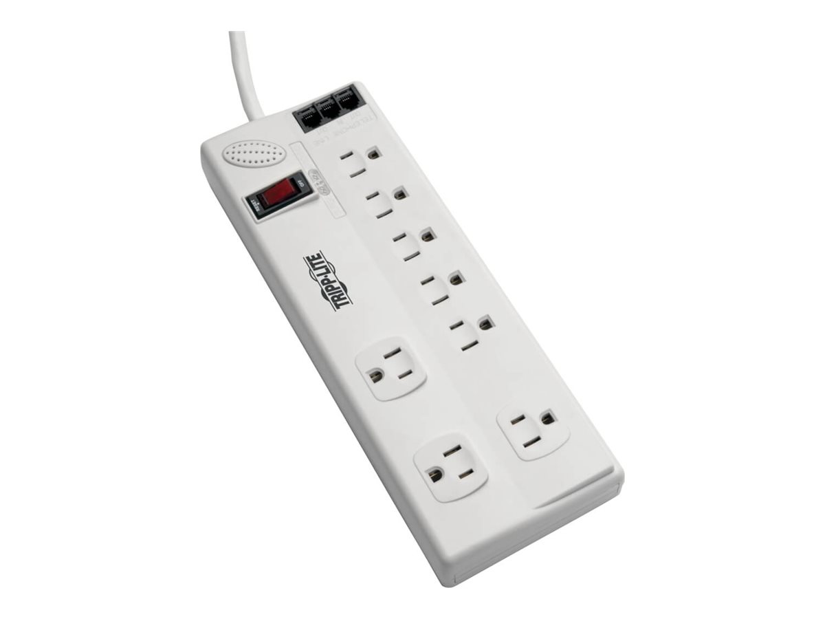 Tripp Lite 8-Outlet Surge Protector with DSL/Phone Line/Modem Surge Protection