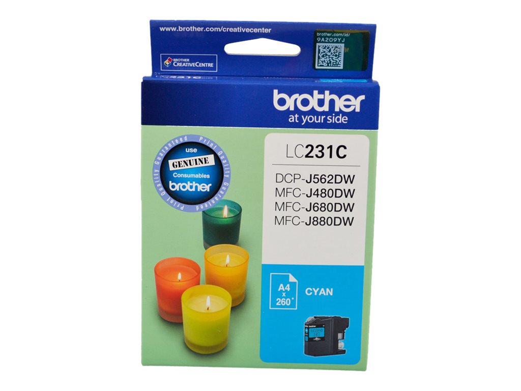 Brother LC231C cyan original ink Package view Front 79675