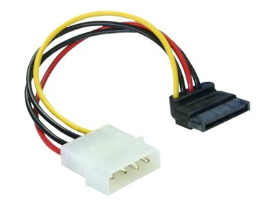 DELOCK Stromkabel SATA 15Pin down -> Molex 4Pin Bu/St intern Stromkabel