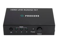 Prokord HSWUH0301 Video-/audioswitch HDMI 