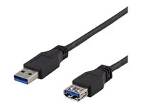 DELTACO USB 3.1 Gen 1 USB forlængerkabel 2m Sort